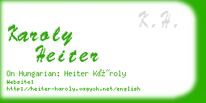 karoly heiter business card
